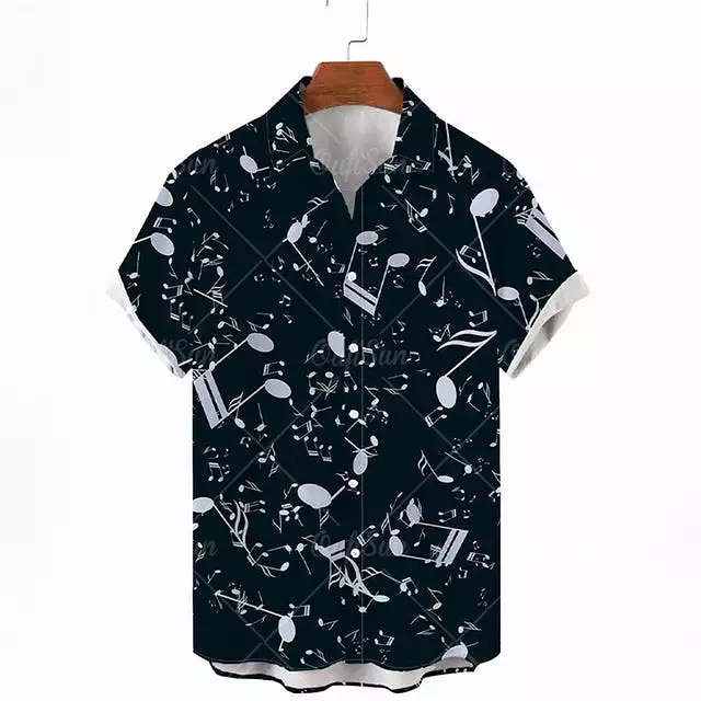 2022 Men's Short Sleeve Printed Casual Shirt - Soft Slim Fit Hawaiian Style - Social & Business Formal Shirt