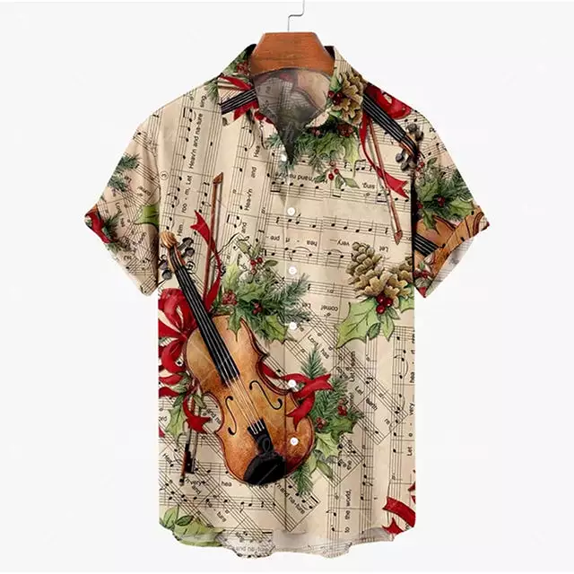 2022 Men's Short Sleeve Printed Casual Shirt - Soft Slim Fit Hawaiian Style - Social & Business Formal Shirt