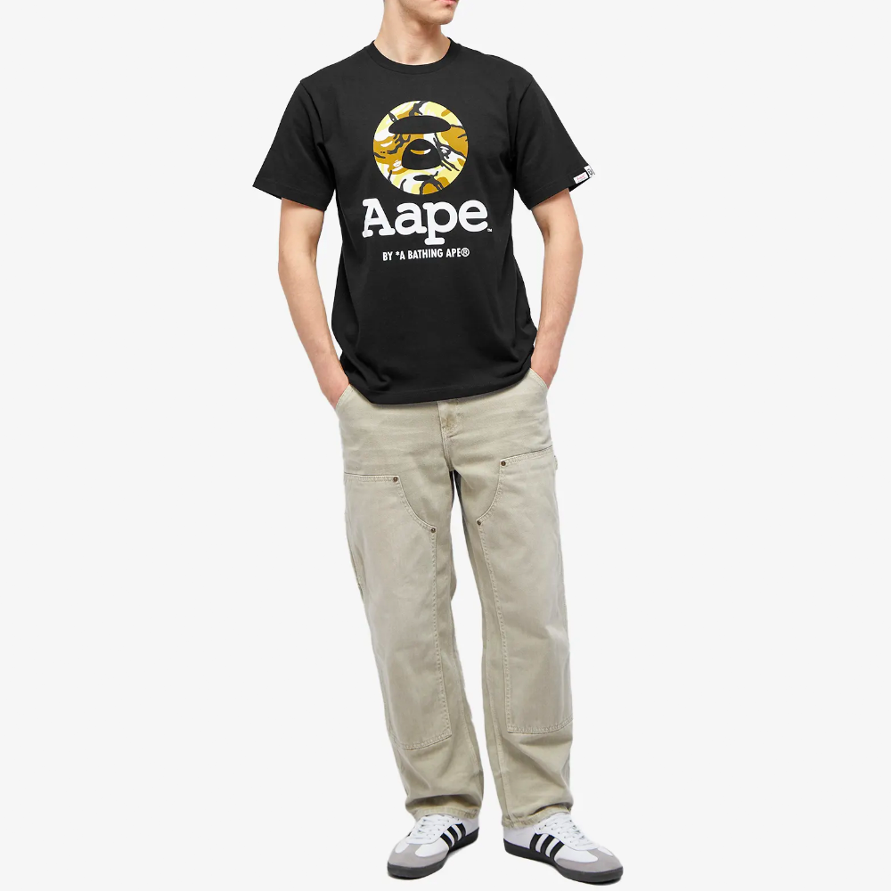 AAPE OG Moonface New Yem Camo T-Shirt Black