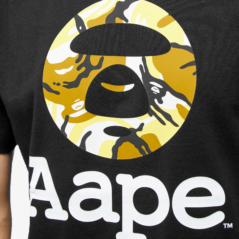 AAPE OG Moonface New Yem Camo T-Shirt Black