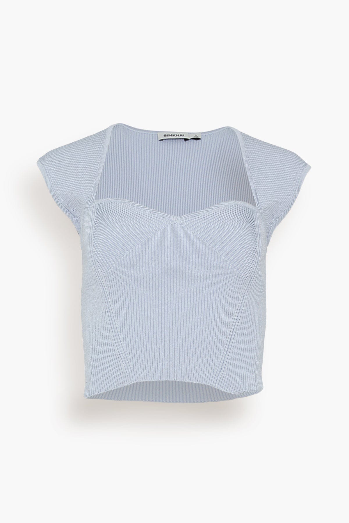 Abia Blue Haze Cropped Tee.