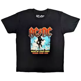 ACDC T-shirt Blow Up Your Video Black for sale