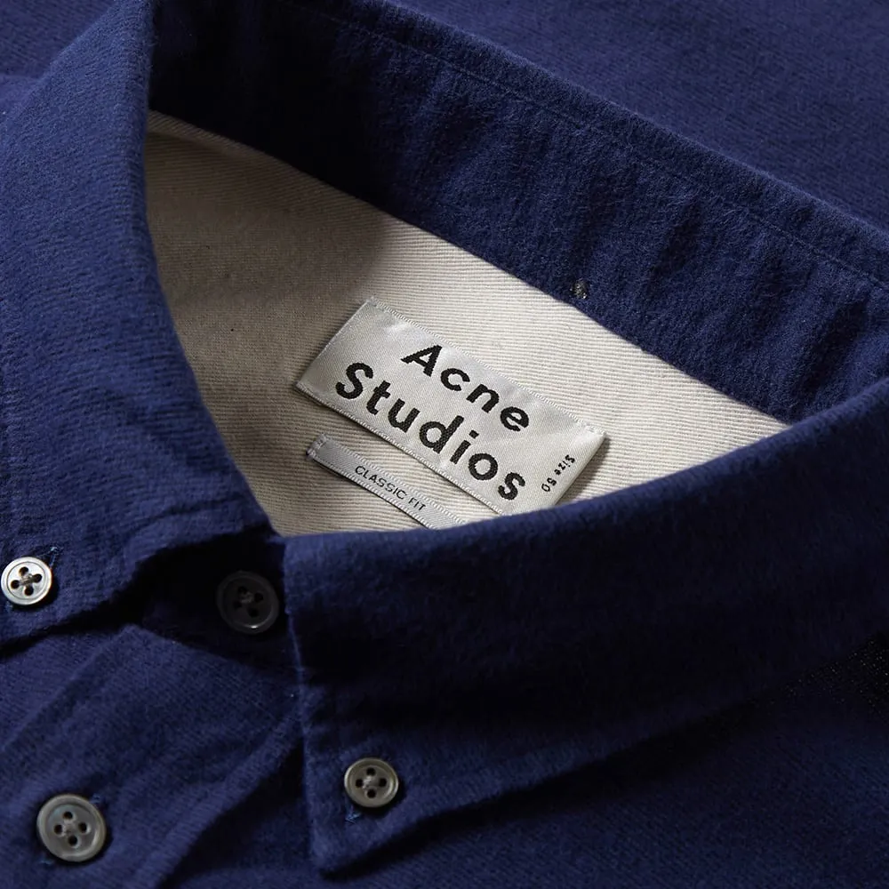 Acne Studios Flannel Shirt Navy