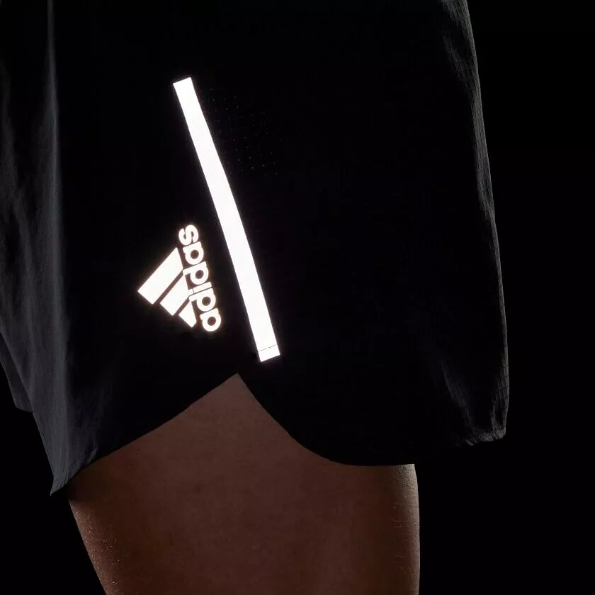 adidas Fast Reflective Split Running Shorts - Black Parley Eco Fitness Gym