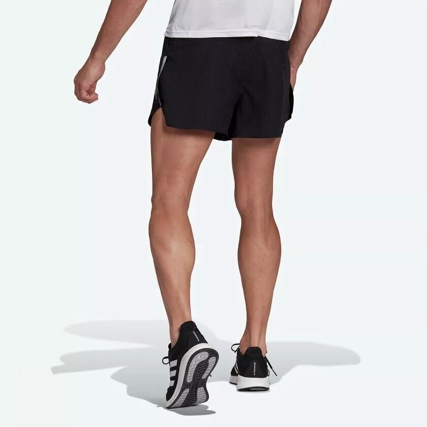 adidas Fast Reflective Split Running Shorts - Black Parley Eco Fitness Gym