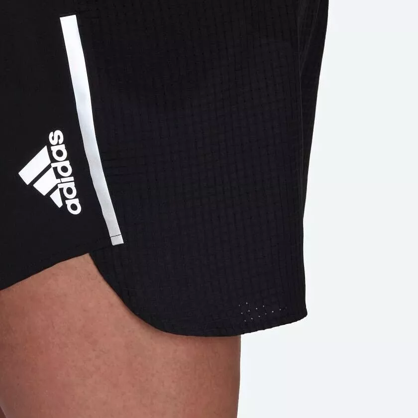 adidas Fast Reflective Split Running Shorts - Black Parley Eco Fitness Gym