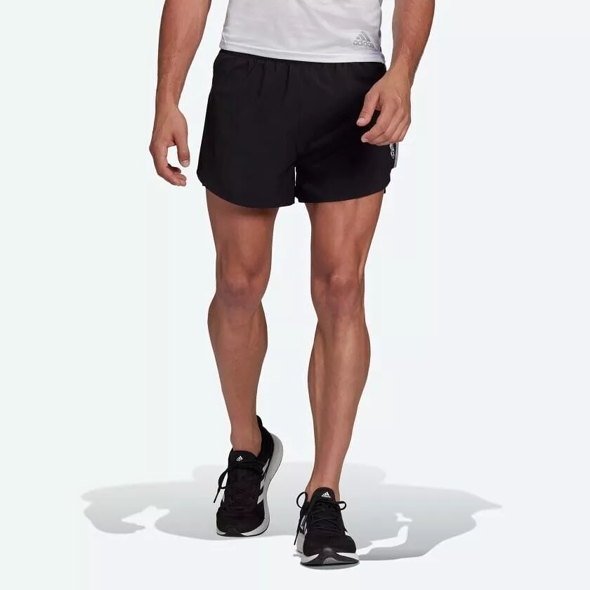 adidas Fast Reflective Split Running Shorts - Black Parley Eco Fitness Gym