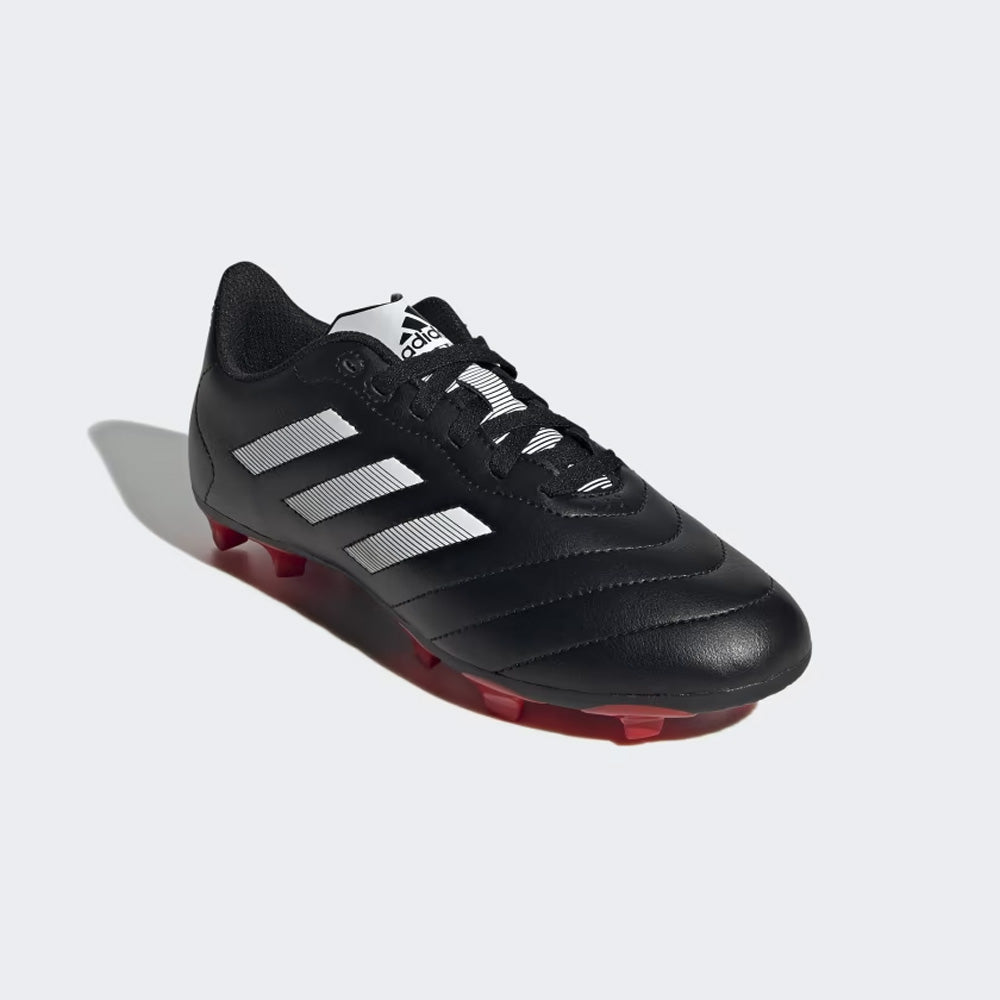 Adidas Junior FG Football Boots in Black, White, and Red