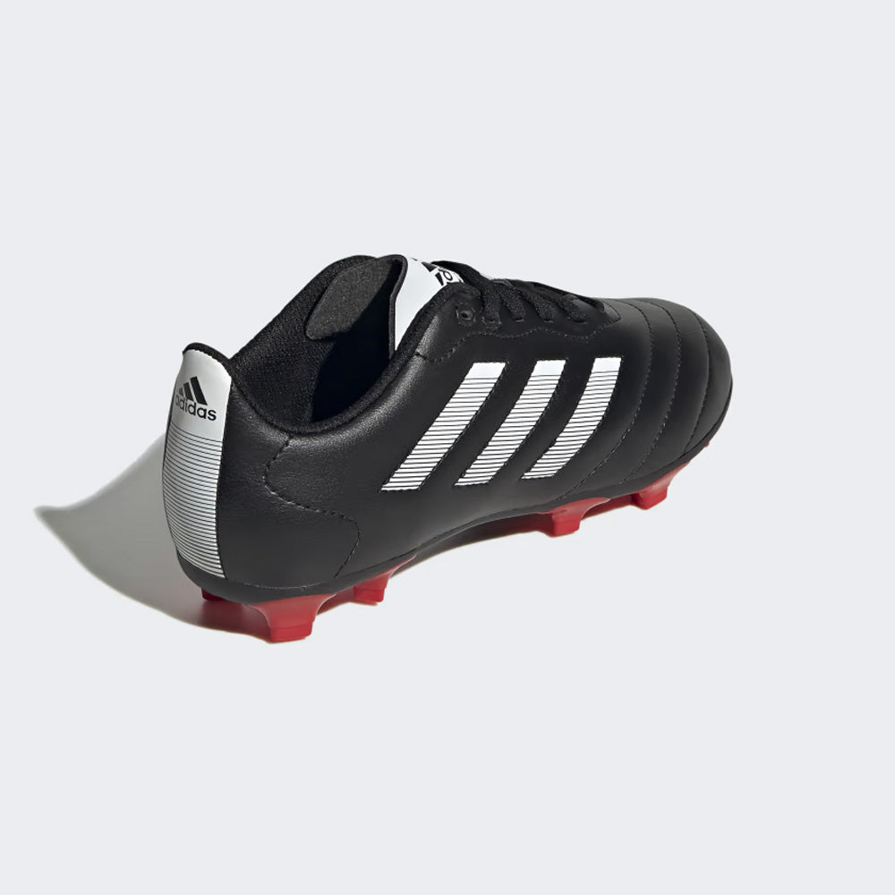 Adidas Junior FG Football Boots in Black, White, and Red