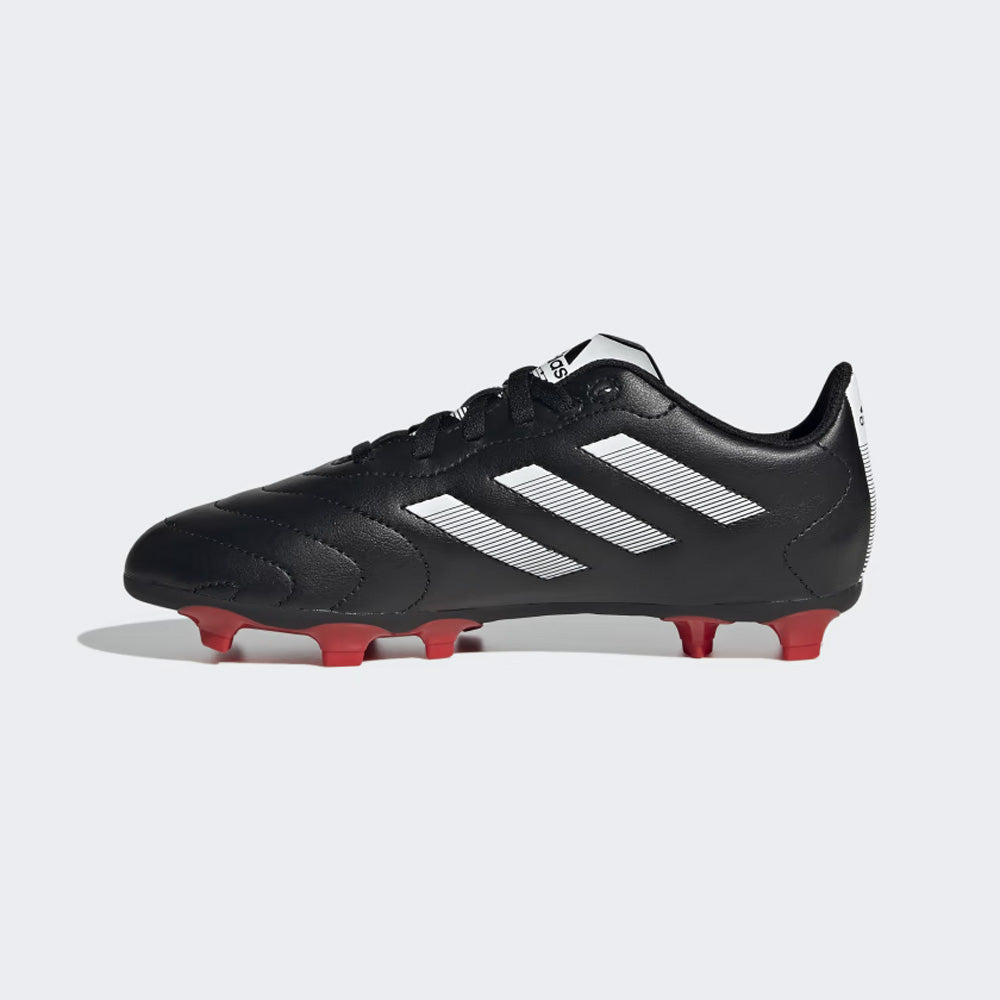 Adidas Junior FG Football Boots in Black, White, and Red