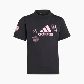 Adidas Kids Unisex T-shirt 3-8 Years - Black/Bliss Pink - Brand Graphic