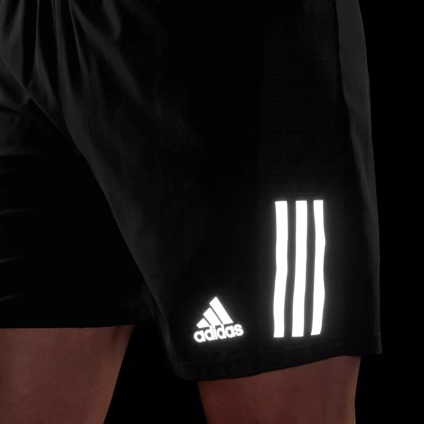 adidas Men's Running Shorts: Black, Reflective Pockets, Gym & Fitness