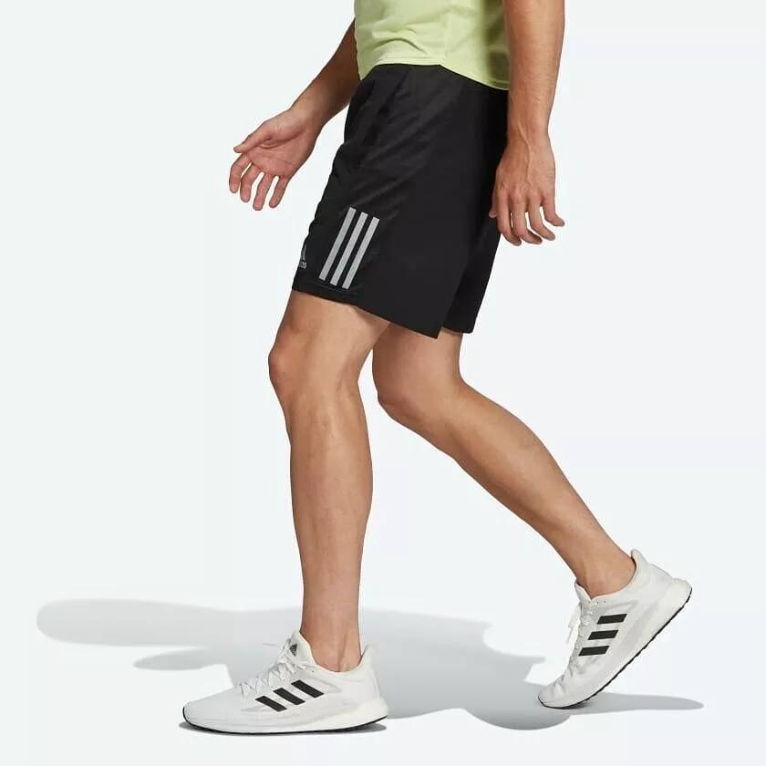 adidas Men's Running Shorts: Black, Reflective Pockets, Gym & Fitness