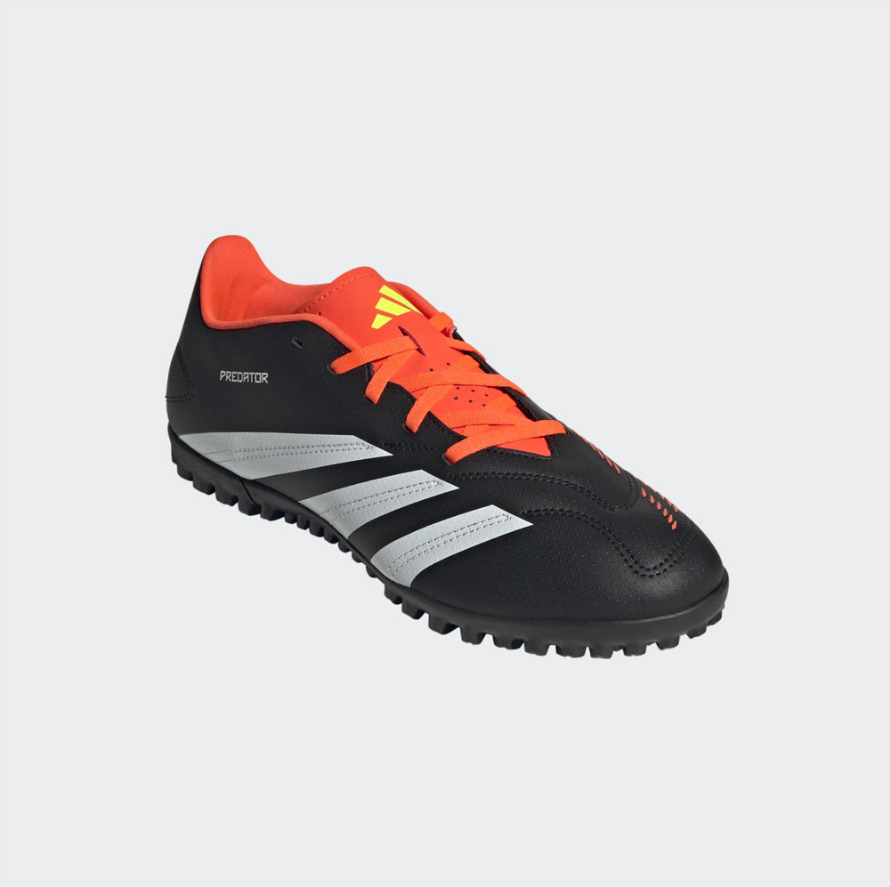 Adidas Predator Club Turf Football Boots - Black White Solar Red