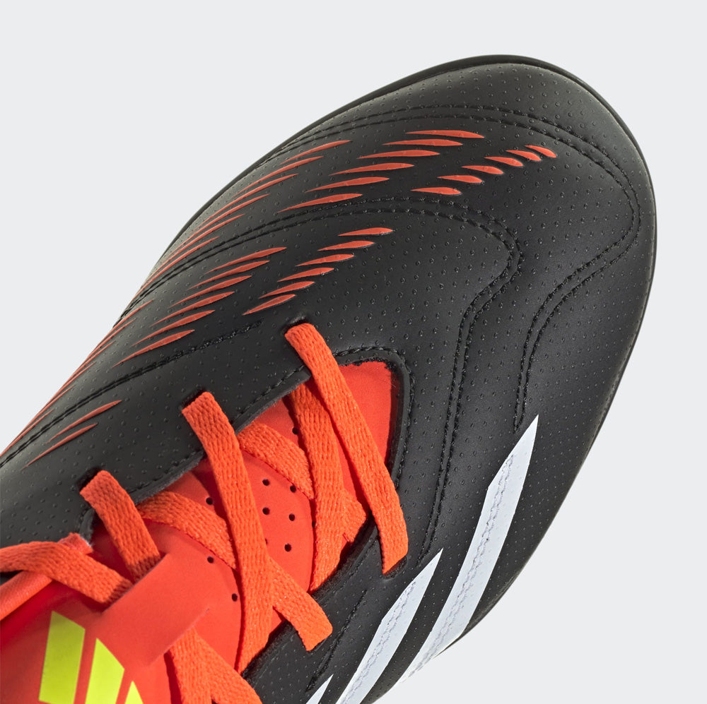 Adidas Predator Club Turf Football Boots - Black White Solar Red