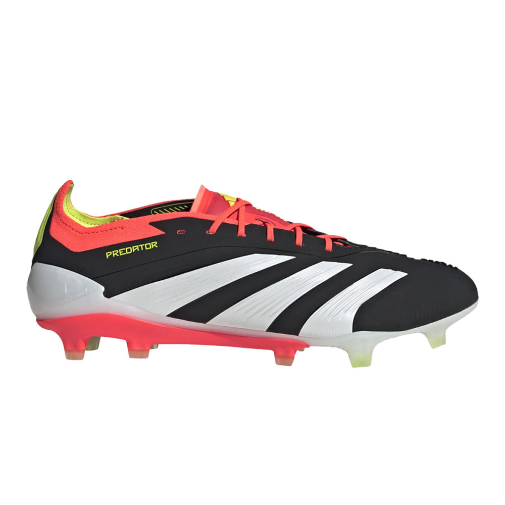 Adidas Predator Elite Low FG Soccer Cleats (Black/White/Solar Red)