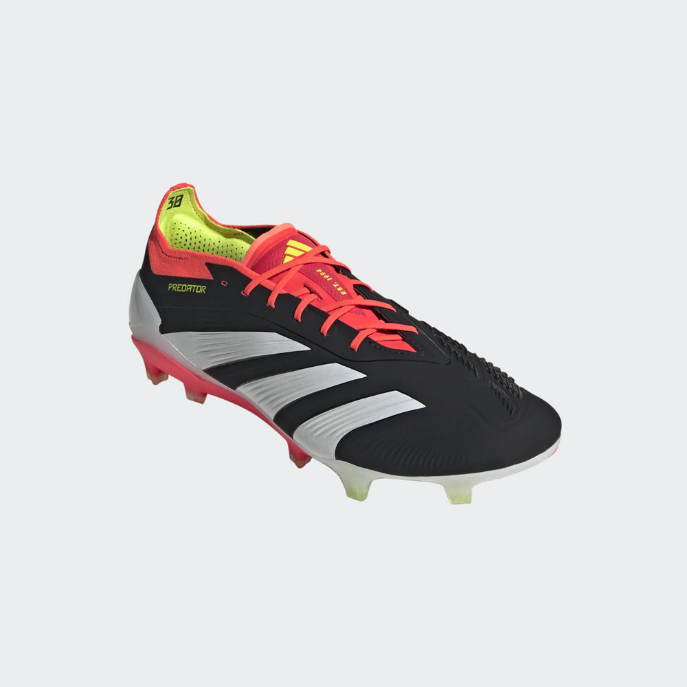 Adidas Predator Elite Low FG Soccer Cleats (Black/White/Solar Red)