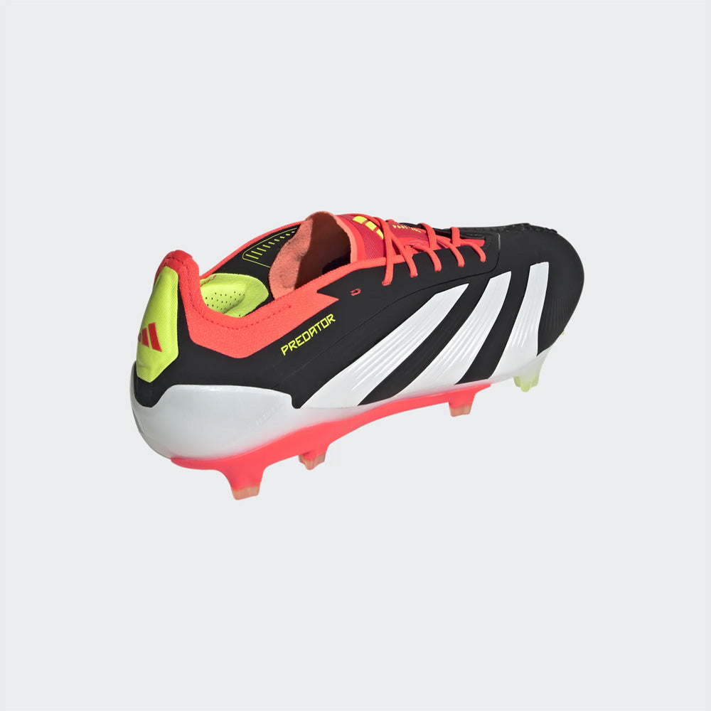 Adidas Predator Elite Low FG Soccer Cleats (Black/White/Solar Red)