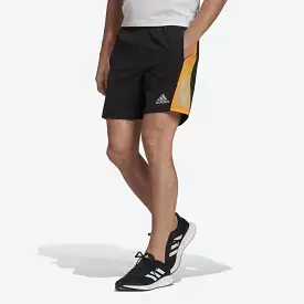 adidas running shorts, men's black orange reflective pockets fitness, Own The Run