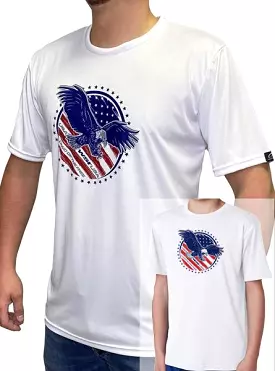 Adult and Child Size Bundle USA Made Microtech T-shirts with Land of the Free Design - WSI 702ELSSWL