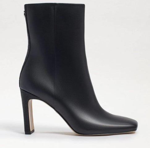 Anika Black Leather Ankle Boot.