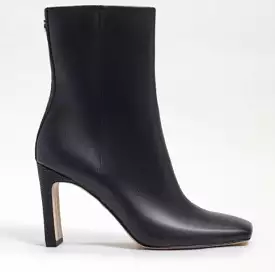 Anika Black Leather Ankle Boot.