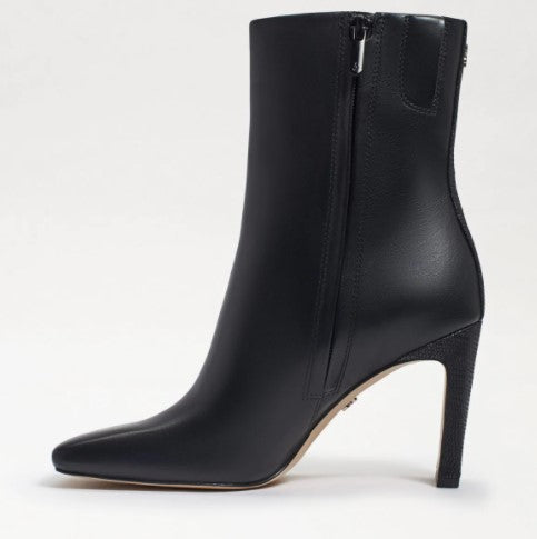 Anika Black Leather Ankle Boot.