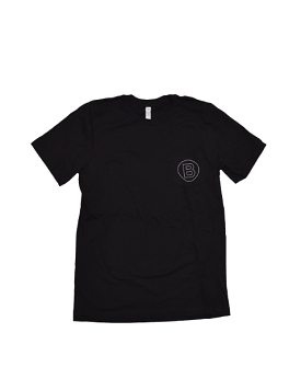 B Street Black Pocket Tee-Shirt with Retro Logo - Limited Quantity & Sizing.