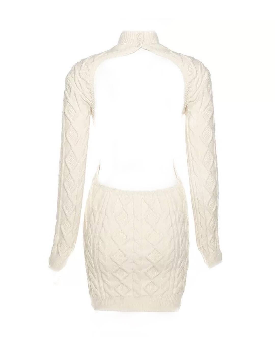 Backless Cable Knit Mini Dress - Affordable, Stylish, Must-Have Fashion