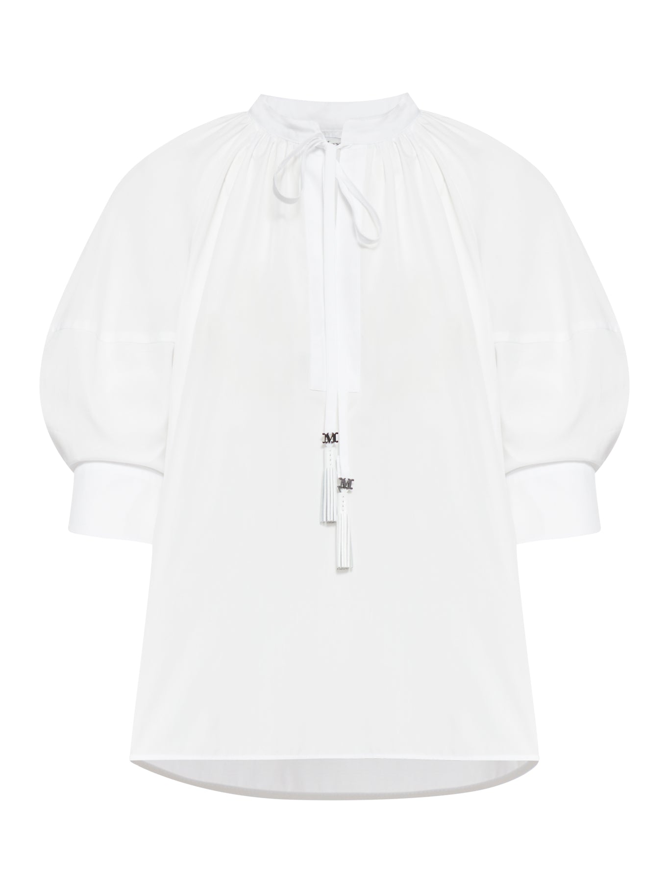 Balloon sleeve cotton shirt