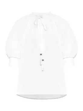 Balloon sleeve cotton shirt