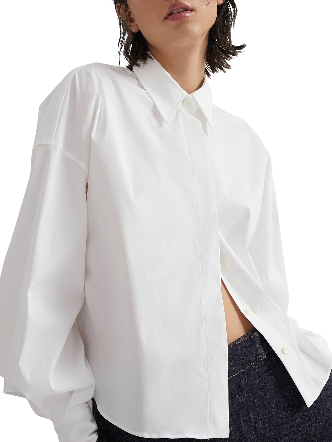 Band collar shirt