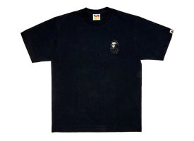 BAPE x Dover Street Market Black Camo Swarovski Ape Head T-shirt