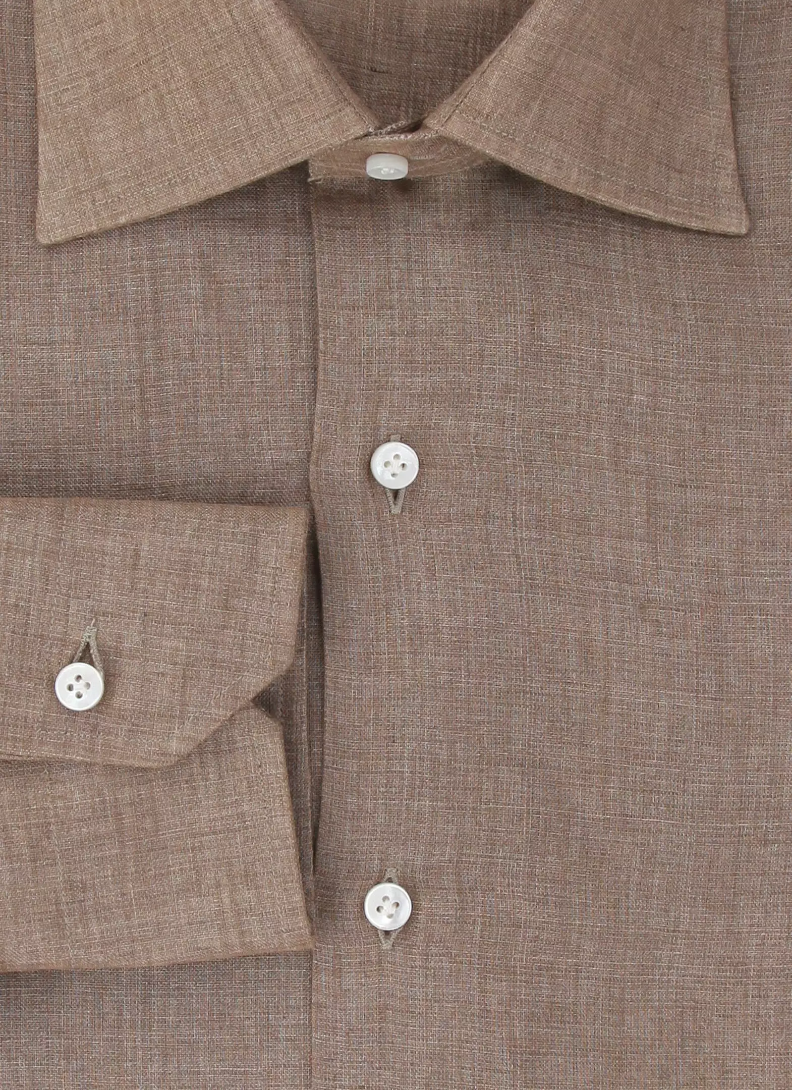 Barba Napoli Light Brown Slim Fit Shirt.