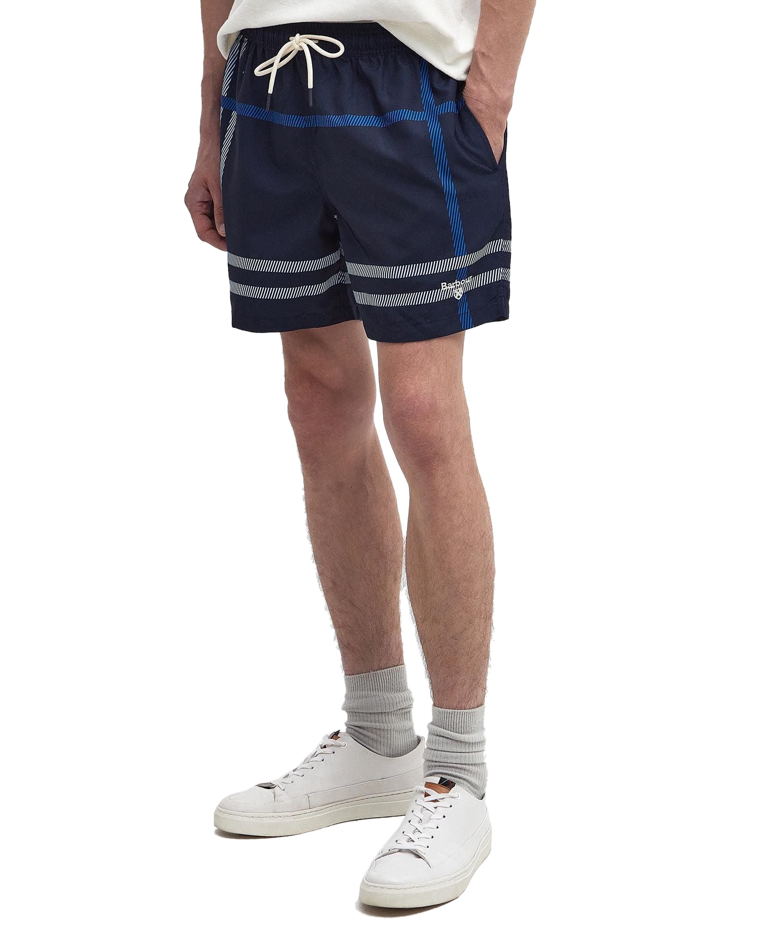 Barbour oversized tartan swim shorts