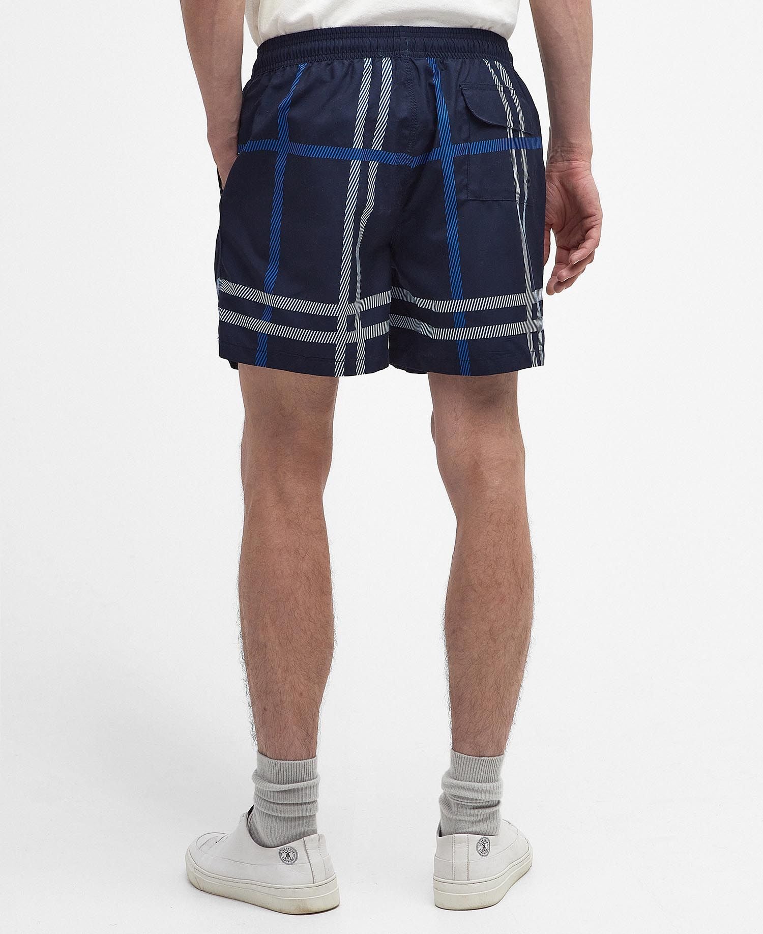 Barbour oversized tartan swim shorts