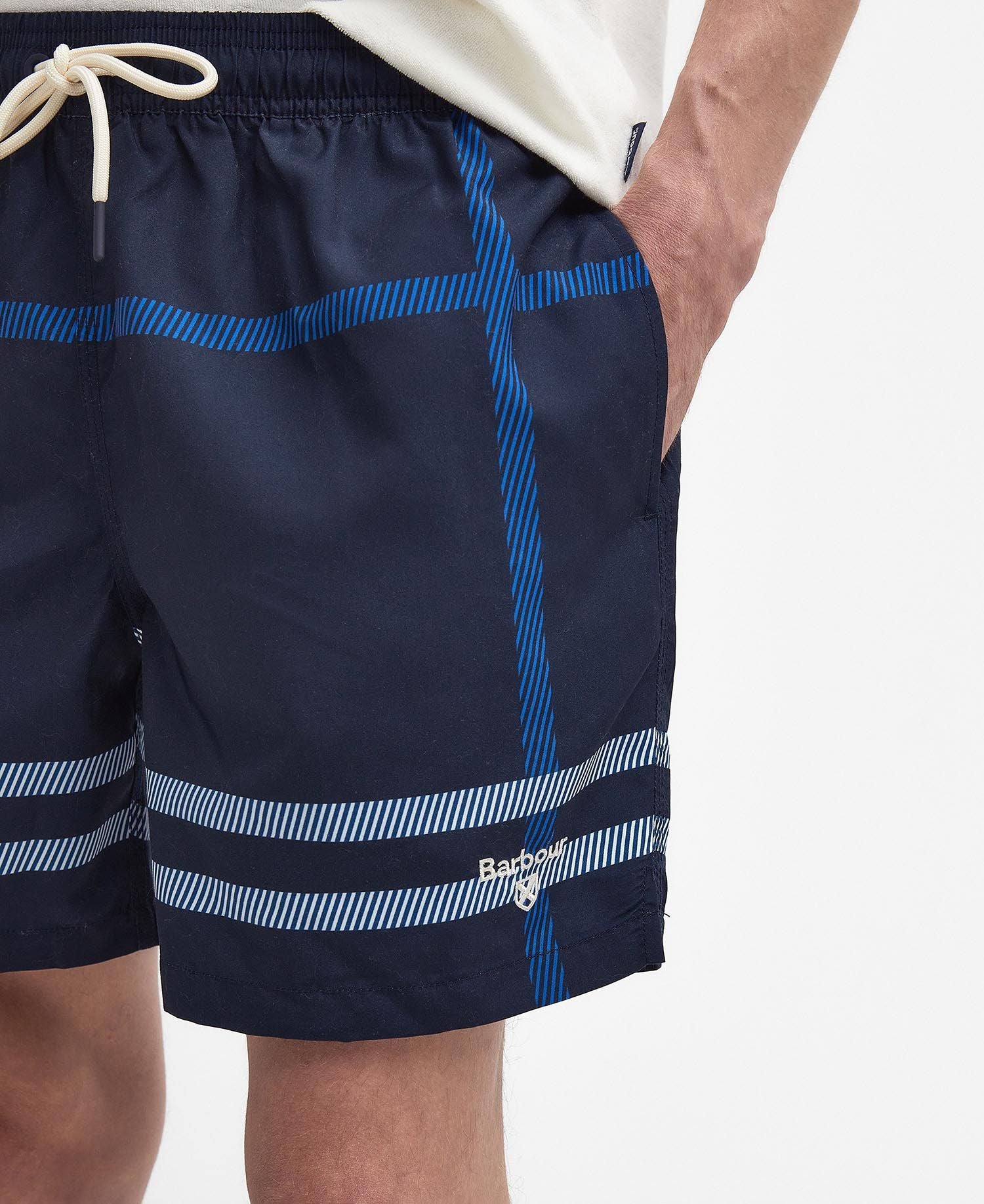 Barbour oversized tartan swim shorts