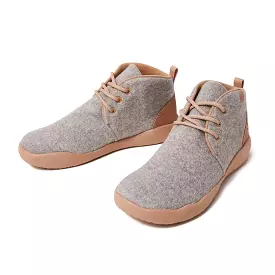 Bilbao Grey Wool Lace-up Boots for Women