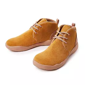 Bilbao Men's Suede Lace-up Boots in Khaki Color