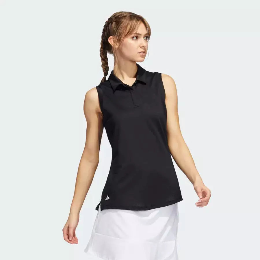 Black Adidas Sleeveless Polo Shirt