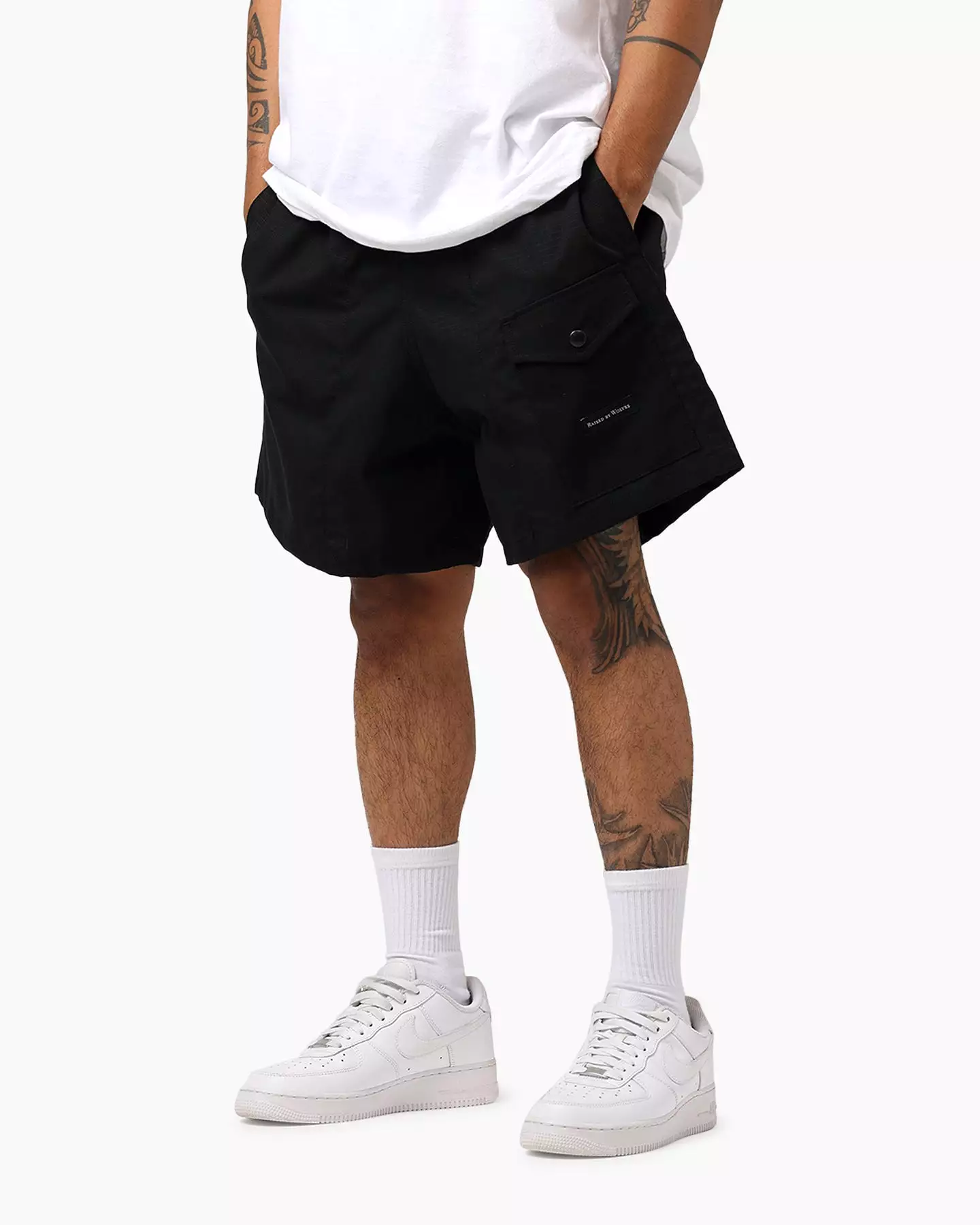 Black Barbarian Ripstop Camp Shorts