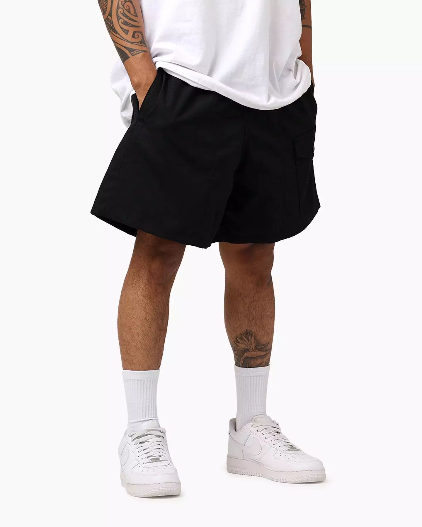 Black Barbarian Ripstop Camp Shorts