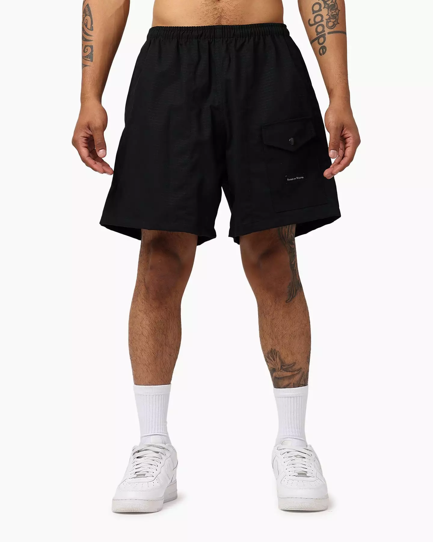 Black Barbarian Ripstop Camp Shorts