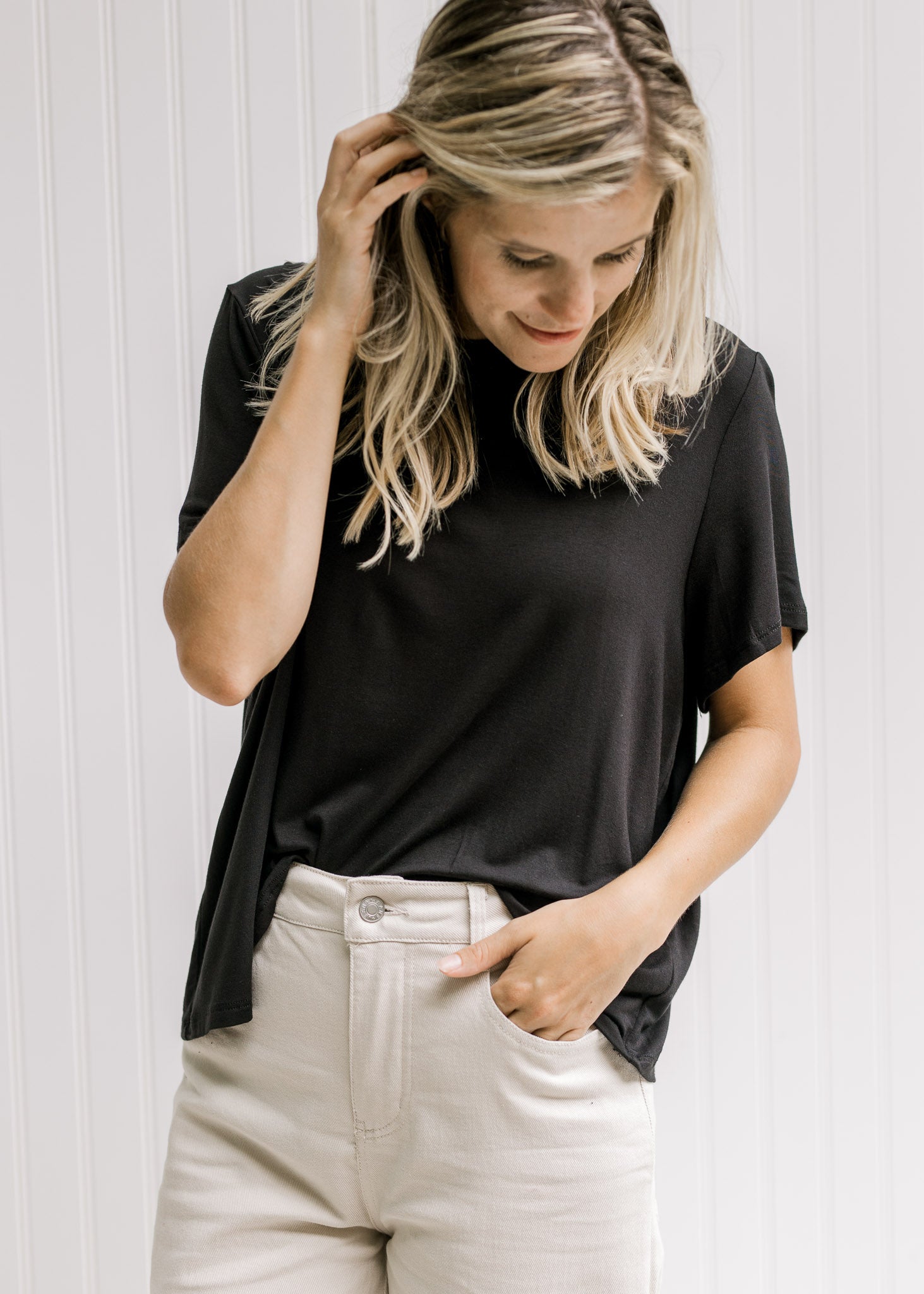 Black Cropped T-Shirt