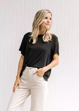 Black Cropped T-Shirt