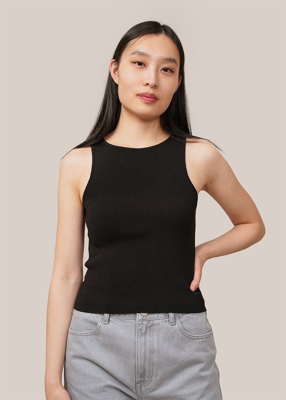 Black Sleeveless Top