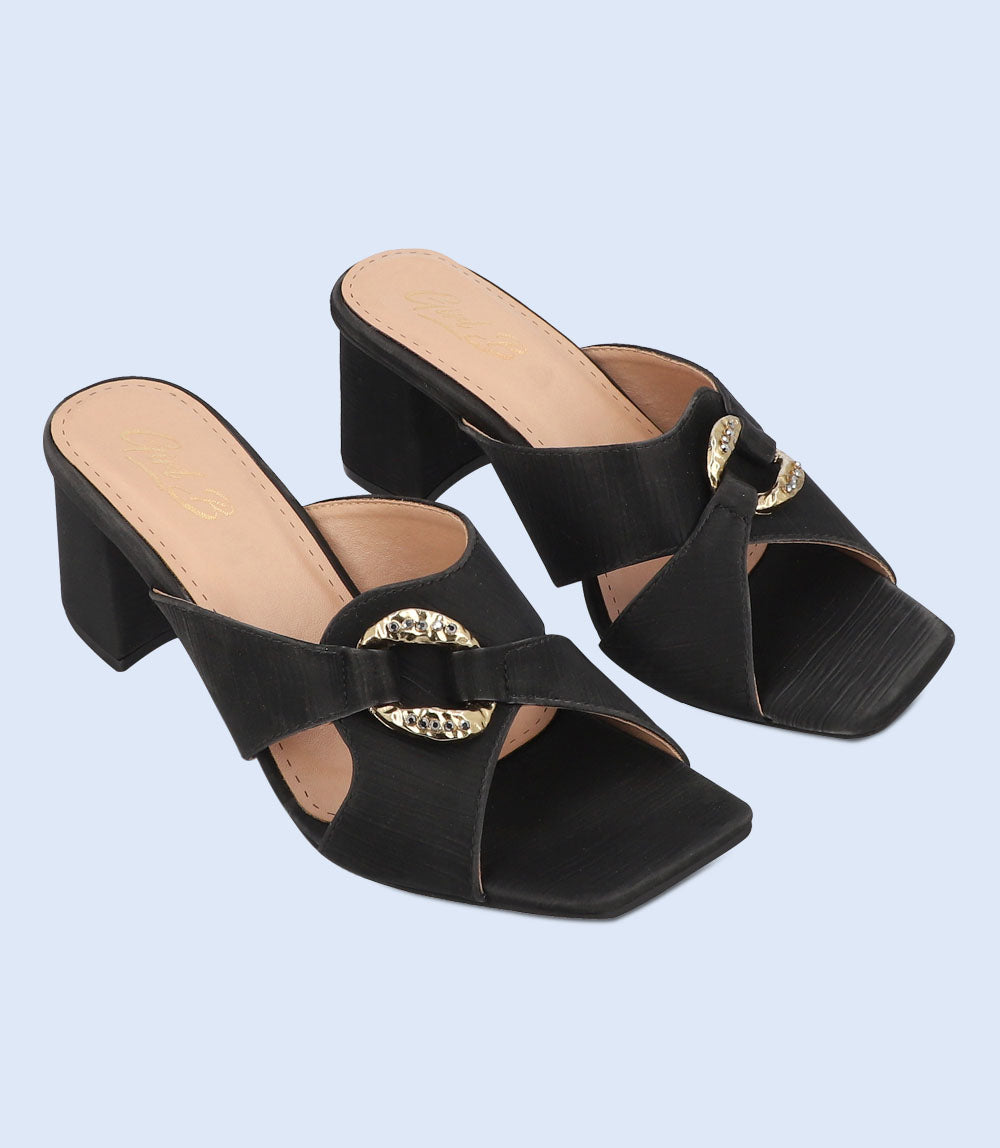 Black Women Formal Slipper Heels