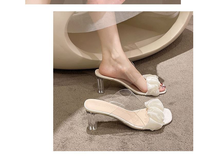 Block Heel PVC Sandals with Strap, cc29