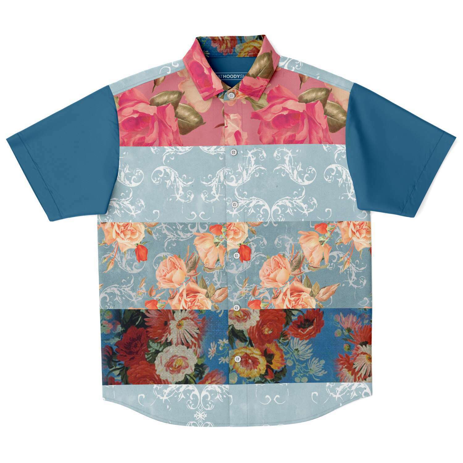 Blue Cabbage Short Sleeve Shirt