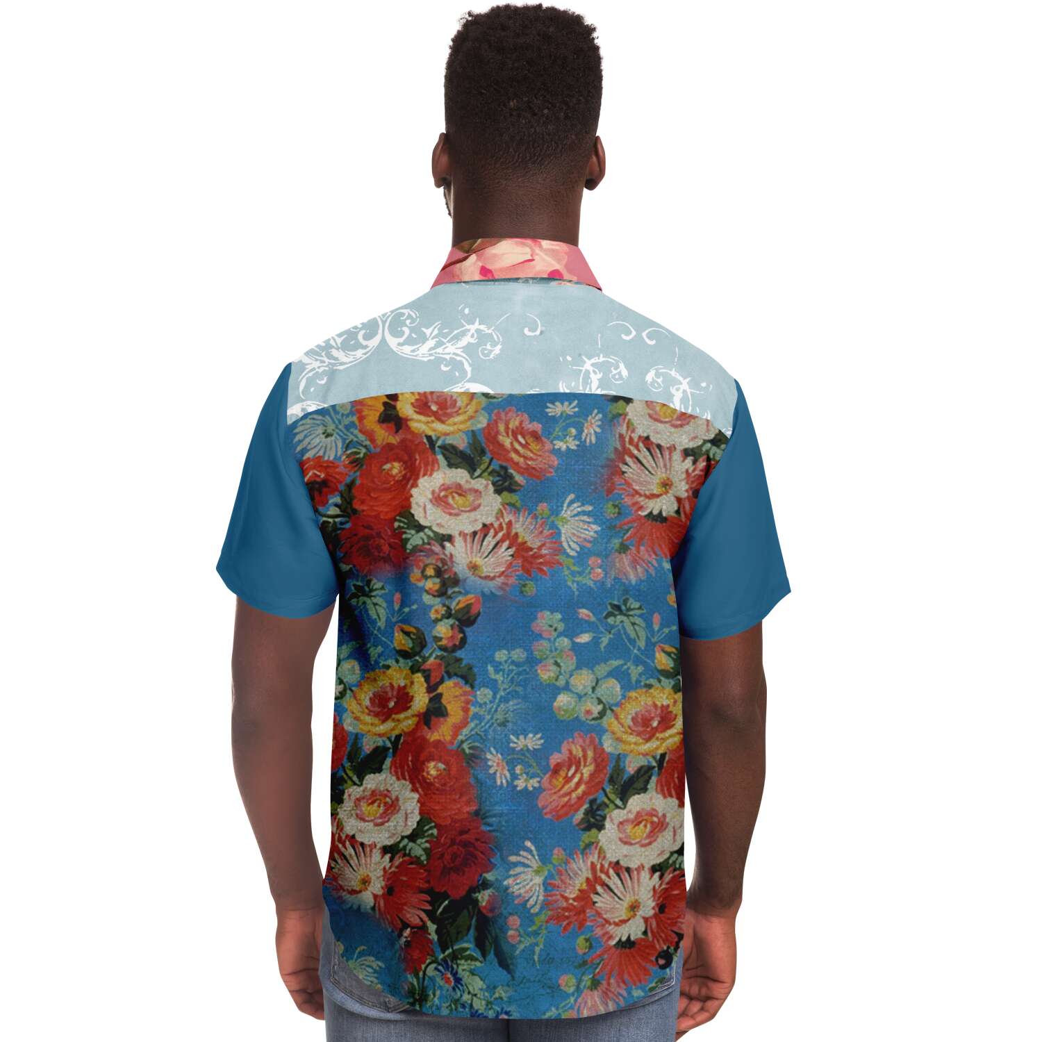 Blue Cabbage Short Sleeve Shirt